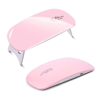 China Dropshipping 6W Mini Nail Art Beauty Lamp Portable Treatment Light Small Nail Curing Gel Dryer UV LED Gel Nail Polish UV Dryer for sale