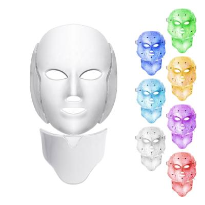 China Hot Dye Removal Home Use Led Beauty Mask Light Wrinkle Remove Color Tender Photodynamic Therapy 7 Function Light Led Skin Face Mask for sale