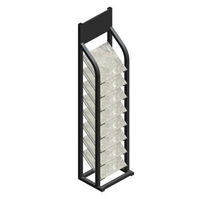 China Showroom Waterfall Stone Quartz Tile Sample Display Stand For Tile Marble Rack for sale