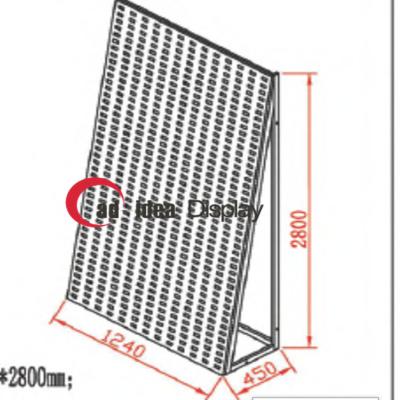 China Showroom Tile Showroom Display Metal Wall Panel Tile Display Slider Ceramic Display Rack for sale