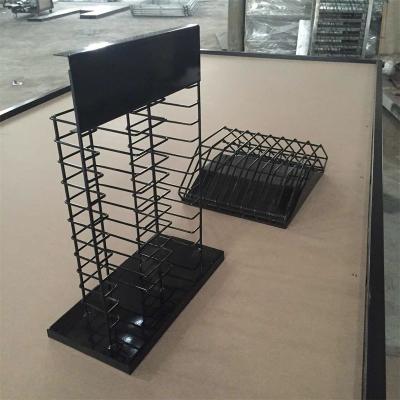 China Showroom Stone Desk Rack Countertops Tile Display Rack Sample Metal Quartz Table Tops Ceramic Marble Granite for sale