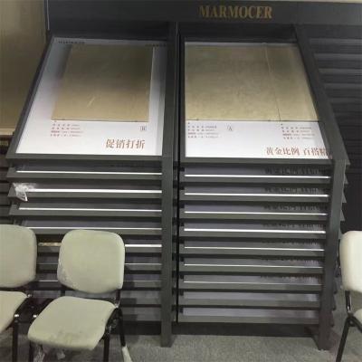 China Showroom Display Rack Extended Floor Tile Rack Ceramic Tile Sliding Rack for sale