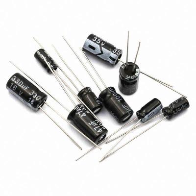 China Universal Purpose DIP Aluminum Electrolytic Capacitor 35v 25V 35v 16v 0.47 100uf 10UF 1000uf for sale