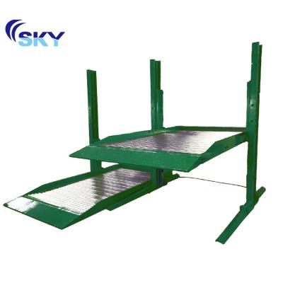 China 2 Post Hydraulic Garage Equipment Car Parking Lift / 2800kg Portable Folding Garage for sale