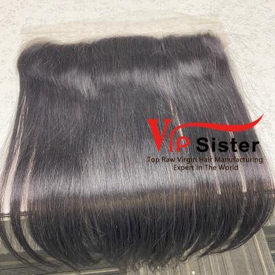 China No Tangle Human Hair Wholesale Vendors Natural Black Double Weft 20inch Frontal Virgin Human Hair Good Quality 13*4 Straight for sale