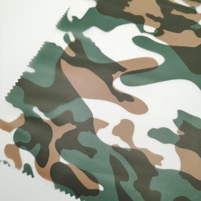 China Fashion camouflage printing 100% TPU waterproof fabric for raincoat outwear for sale