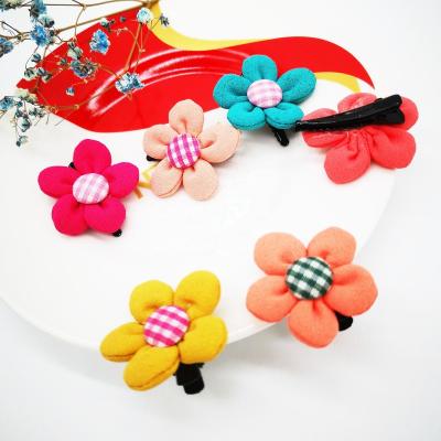 China Colorful Floral Hair Decoration Kids Alligator Hair Clips Shape Sunflower Design Gift Set Gift Wrapping for sale