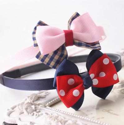 China Cute Hair Decoration Kids Latest Hair Bows Headband Children Princess Know Hair Bands for sale