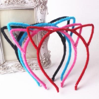 China Hair Decoration Kids Cute Animal Cat Ears Headband Events Decorate Cat Ear Headband For Kids for sale