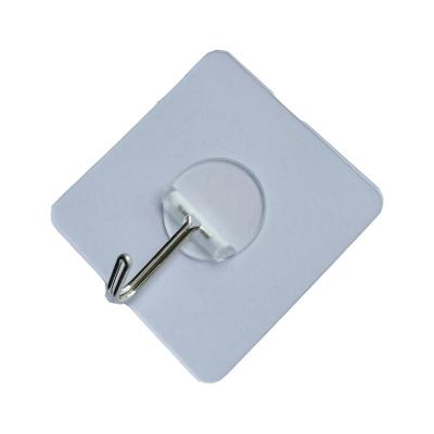 China Traceless Sustainable Strong Adhesive Paste Transparent Adhesive Stainless Steel Hanger Hook for sale