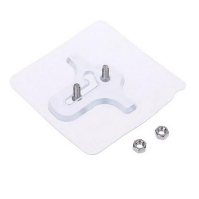 China Flat Waterproof Nailless Backing Without Punching On Strong Traceless Pasting Wall Hanging Double Screw Adjustable Hook for sale