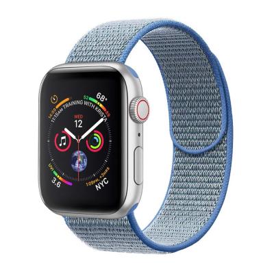 China Original Official Colorful Loopback Weave/Comfort and Breathability Fabric Weave Watch Band For Apple Watch Nylon Buckle Strap for sale