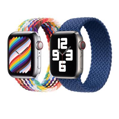 China 2020 Flexible Stretch Loop Sport Nylon Woven Smart Watch Band Braided Solo Loop Fabric Nylon Strap For Apple Watch Band 42mm 44mm 40mm 38mm Elastic Strap For Se 5 Series 6 of iWatch 4 3 for sale