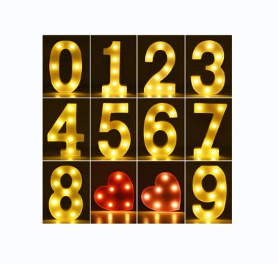 China Casual Plastic Alphanumeric Wedding Birthday Party Decoration Led Lights Numbers Lights Letters Alphabet for sale