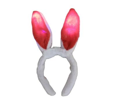 China Casual Hot Night Market Flash Plush Hairband Children'S Adult Toys Bunny Rabbit Ears Kids Headband for sale