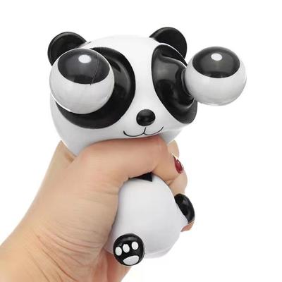 China Panda Toy Pop Out Eyes Squeeze Creative Restless Person's Led/Decompress Jumping Eye Panda Decompression Toys Wholesale for sale