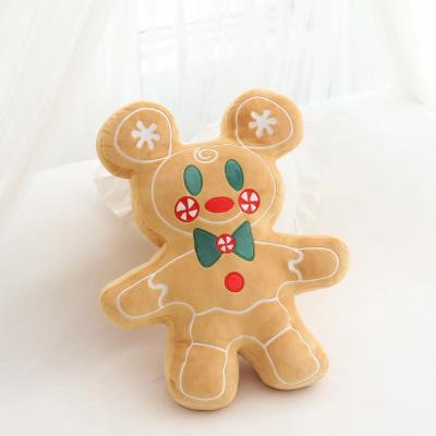 China 2023 Home Decoratiom Innovative Products Cartoon Gingerbread Man Doll Tile Soft Cute Cookie Cushion for sale