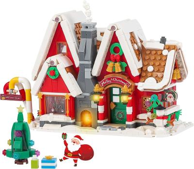 China Mini Xmas Tree Building Block Set 2023 Christmas Gingerbread House Kits Micro Bricks For Adults Children SLWJ-001 for sale