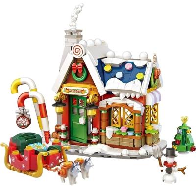 China High Quality DIY Building Brick Christmas Housing Block Kit Creative Holiday Gifts For 6-10 Years Old Boys And Girls for sale