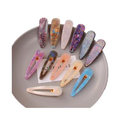 China Hold Hair Girls Hair Jewelry Color Hair Pin Accessories Acetate Hair Clip New For Spring And Summer for sale