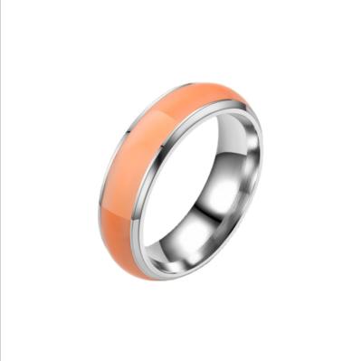 China FASHIONABLE Wholesale Price Europe and America Hot Sale Stainless Steel Statement Jewelry Luminous Rings for Men and Women for sale