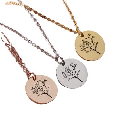 China High Quality Vintage Stainless Steel Custom Jewelry Pattern Logo Available Female Chain Necklace for sale