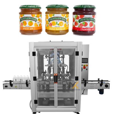 China New Design Automatic Food Jam Honey Paste Liquid Bottle Filling Machine With CE Certificate for sale