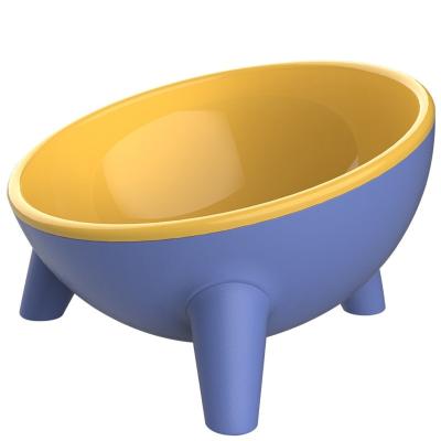 China Other Cat Dog Bowl 15 Degree Elevated Large Capacity Non Slip Puppy Base Cat Food Drinking Water Feeder Tilt Backup Neck Pet Bowl for sale