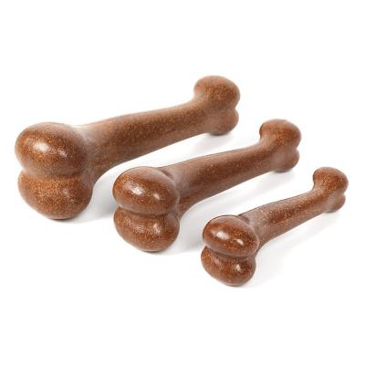 China Viable Natural Almost Indestructible Non-Toxic Dog Bone Anti-Bite Puppy Toys For Small Medium Large Dog Pet Chew Game Dental Care Stick for sale