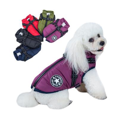 China Luxury Stocked Winter Dog Clothes Pet Jacket Small And Large Dog Coat Waterproof Apparel Designer Dog Clothing for sale