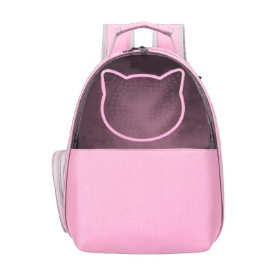 China Portable Comfortable Breathable Multicolor Large Space Pet Cat and Dog Travel Backpack Stored Transparent Carrying Shoulder Bag for sale