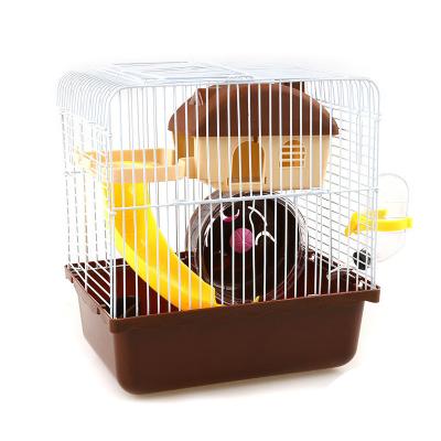 China Factory direct mix color double castle luxury plastic acrylic hamster cage for sale