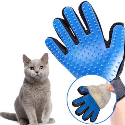 China Bonve Cat Grooming Brush Pet Dog Cat Grooming Glove Stocked Pet Silicone Dog Hair Remover for Dog for sale