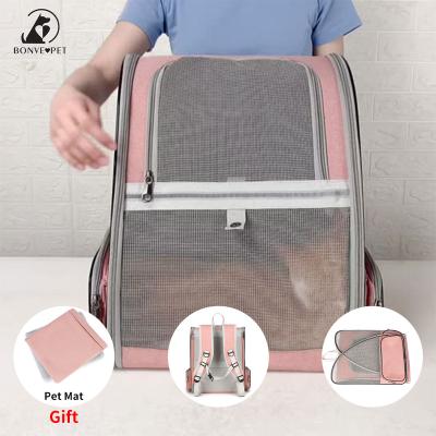 China 3 Colors Carrier Pet Backpack Adjustable Stored Backpack Line-Approved Waterproof Breathable Portable Pet Supply Bag for sale