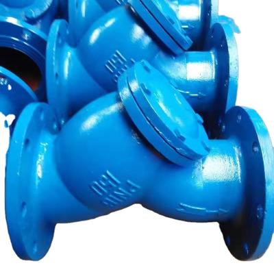 China General Blue Epoxy Flanged Type Y Strainer For Water All Flanged Pipes en venta