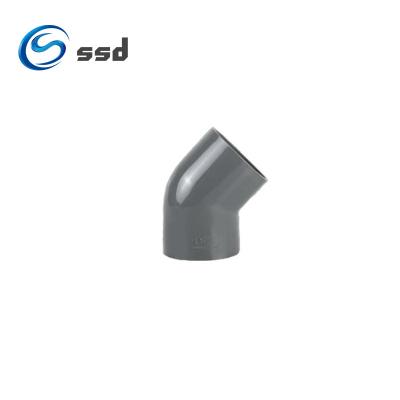 China Corrosion Resistant High Quality ISO Certificate CPVC Pipe Fitting Street 45 Degree Sleeve Weld Elbow For Water Supply ISO Certificate à venda