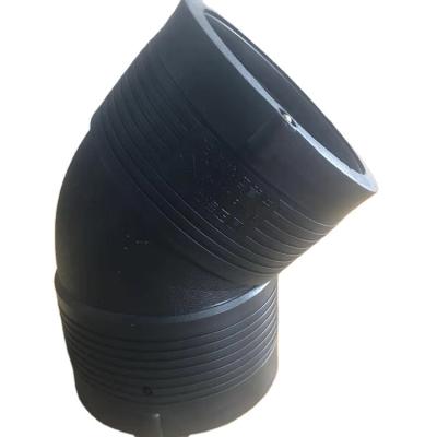 China High Quality Corrosion Resistant All Sizes Black HDPE Pipe Irrigation Dredge Elbow 45 90 Degree PVC Pipe For Irrigation for sale