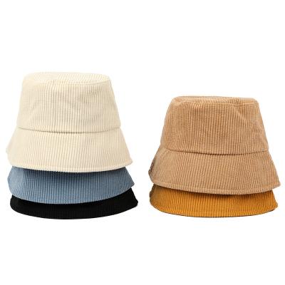 China Cheap Custom Made High Quality Foldable Breathable Wholesale Unisex Adult Simple White Comfort Fishman Corduroy Yellow Bucket Hat for sale