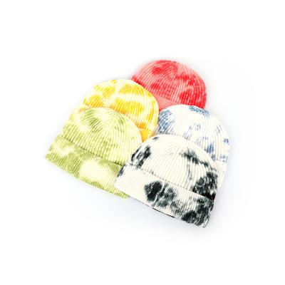 China 2020 COMMON Ccstyle Fashion Fisherman Soft Acrylic Tie Custom Dye Knitted Beanies Hat for sale