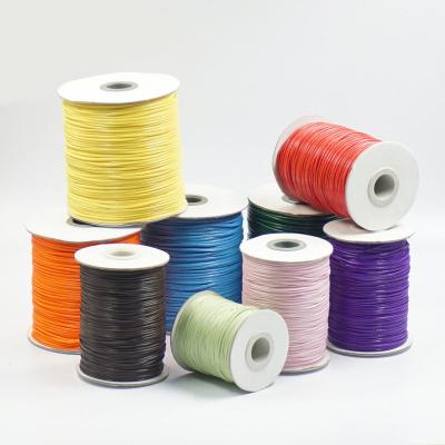 China Viable High Quality Low Prices Waxed Polyester Ropes 0.5mm Canvas Waxed Polyester Rope Round Thick Waxed Polyester Rope for sale