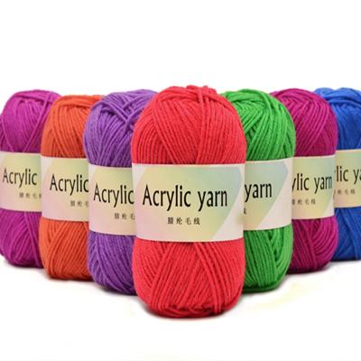 China Anti-pilling OEM cheap high quality acrylic yarn 4ply hand loom yarn eco-friendly for hand knitting for sale