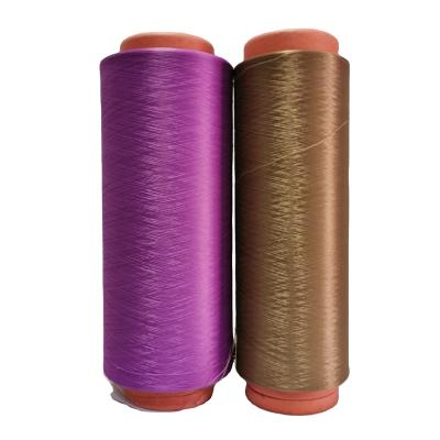 China Factory Viable High Color Fastness China UV Protection Dope Dyed Polyester Color Knitting Yarn For T Shirt for sale