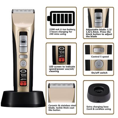 China Stored Pet Cleaning Electronic Dog Trimmer Dog Haircut Pet Grooming Machine for sale