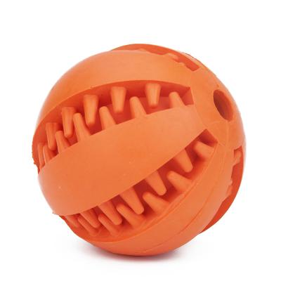 China Sustainable Rubber Ball For Dogs And Puppies Funny Dog Toys For Teeth Cleaning Pet Products for sale
