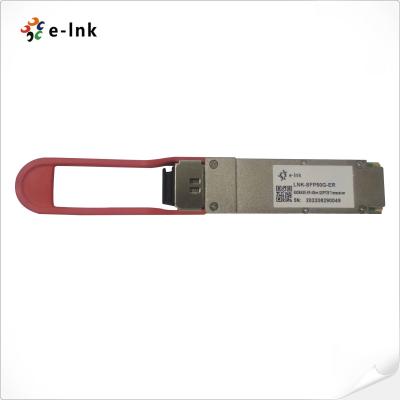 중국 1310nm SFP 파이버 송수신기 일반적 적합한 50GBASE ER QSFP28 40 킬로미터 두 부분으로 된 LC SMF 판매용