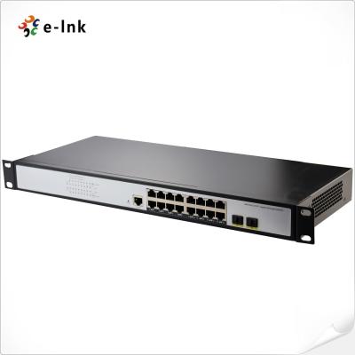 Chine L2 Managed 16 Port PoE Switch 2x100/1000Base-FX SFP Rack Mounting IP30 à vendre