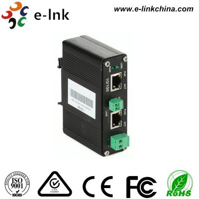 China Industrial 10/100Base-TX Ethernet over UTP with PoE+ PoW Extender for sale