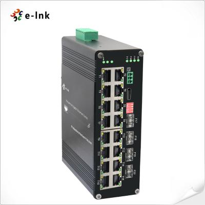 China Ethernet-switch IP40 Aluminium Case Industrial SFP Managed type Te koop