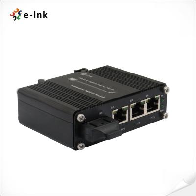 China Mini 3 Portos 10/100/1000T Comutador Ethernet Gigabit Não Gerenciado Com 1 Port 1000X SC Óptico à venda