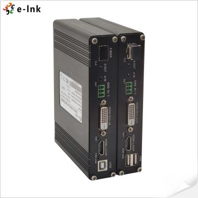 China 1Ch 1080P DVI + USB KVM + 1Ch RS232 + 1Ch Bidi Stereo Audio + 1Ch GPIO sobre el extensor de fibra en venta